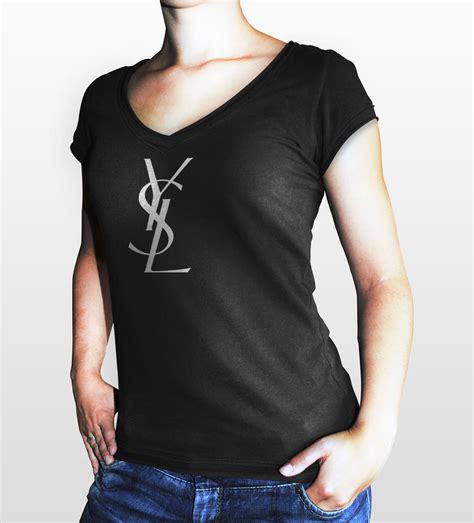 saint laurent paris print tshirt ysl|YSL t-shirts for women.